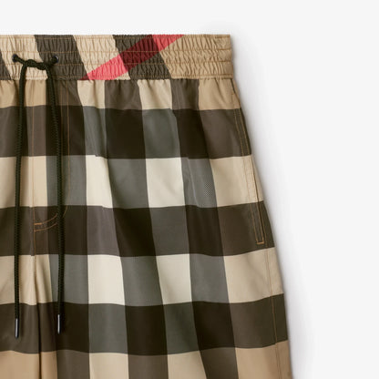 Burberry Check Swim Shorts in Archive Beige