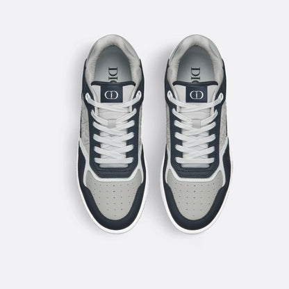 Dior B27 Uptown Low-Top Sneaker in Navy Blue / Dior Grey