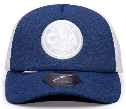 FI COLLECTIONS CLUB AMERICA DRIBBLING TRUCKER SNAPBACK HAT-NAVY/WHITE