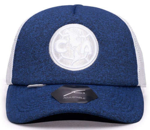 FI COLLECTIONS CLUB AMERICA DRIBBLING TRUCKER SNAPBACK HAT-NAVY/WHITE