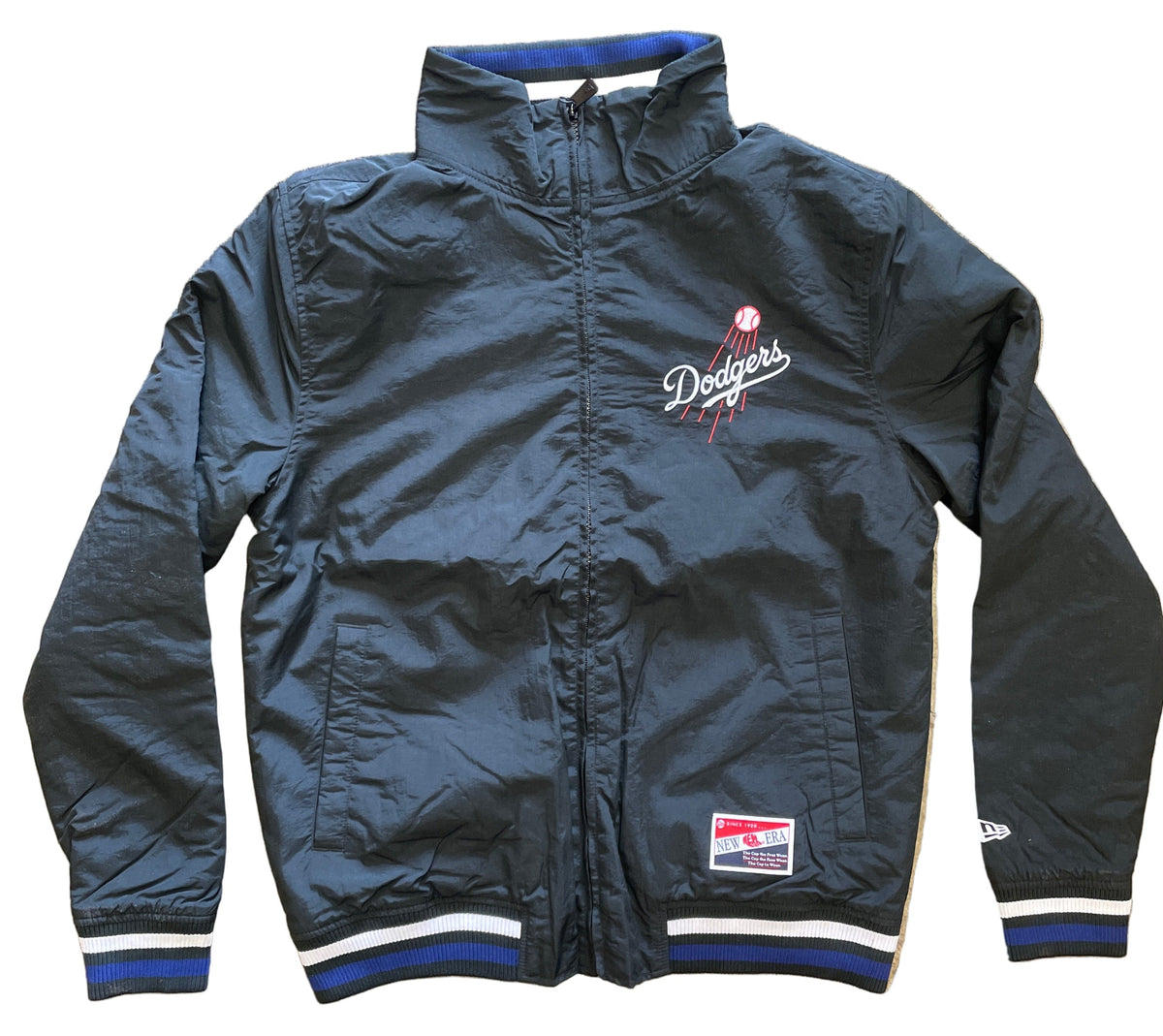 New Era Men's Los Angeles Dodgers Throwback Nylon Full- Zip Jacket