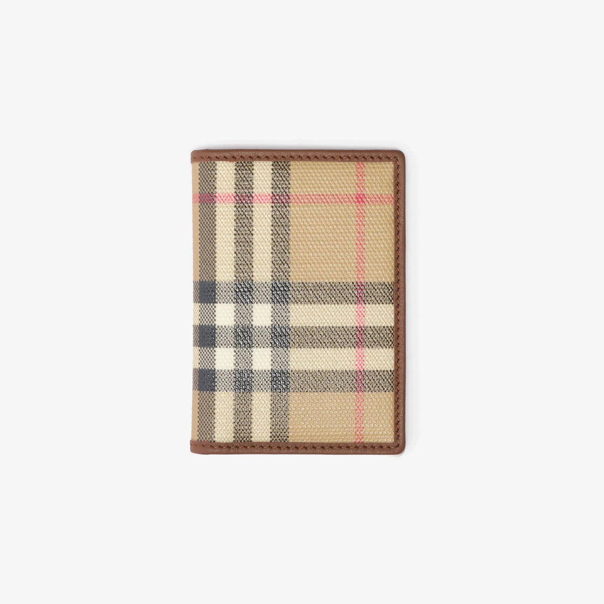 Burberry Check Passport Holder in Archive Beige