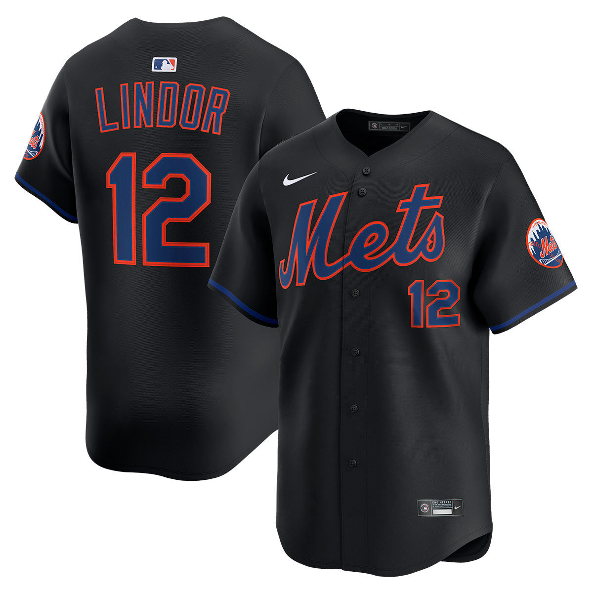 Francisco Lindor New York Mets Alternate Player Jersey - Black