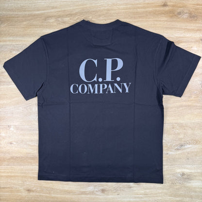 C.P. Company 30/1 Jersey Logo T-Shirt in Navy