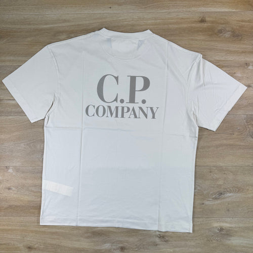 C.P. Company 30/1 Jersey Logo T-Shirt in Frozen Dew