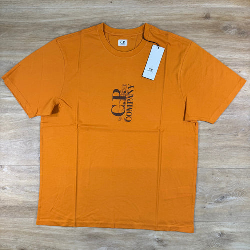 C.P. Company 30/1 Jersey T-Shirt in Desert Sun - Orange