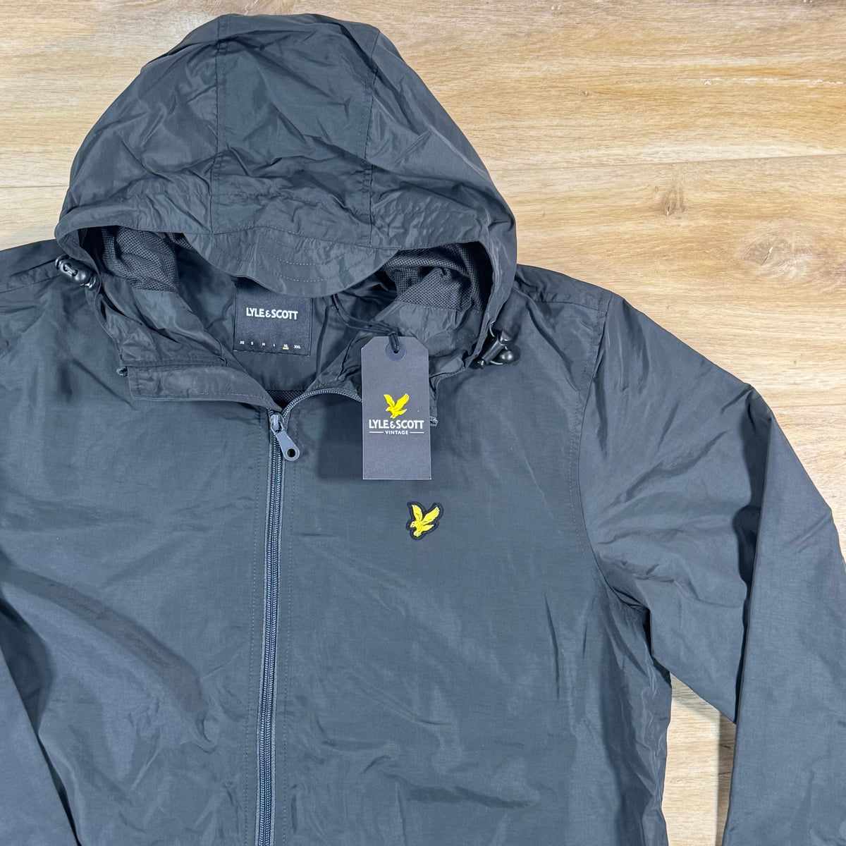 Lyle & Scott Water Resistant Hooded Jacket in Gunmetal