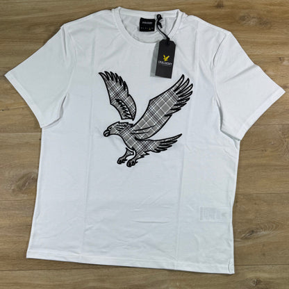 Lyle & Scott Check Eagle T-Shirt in White