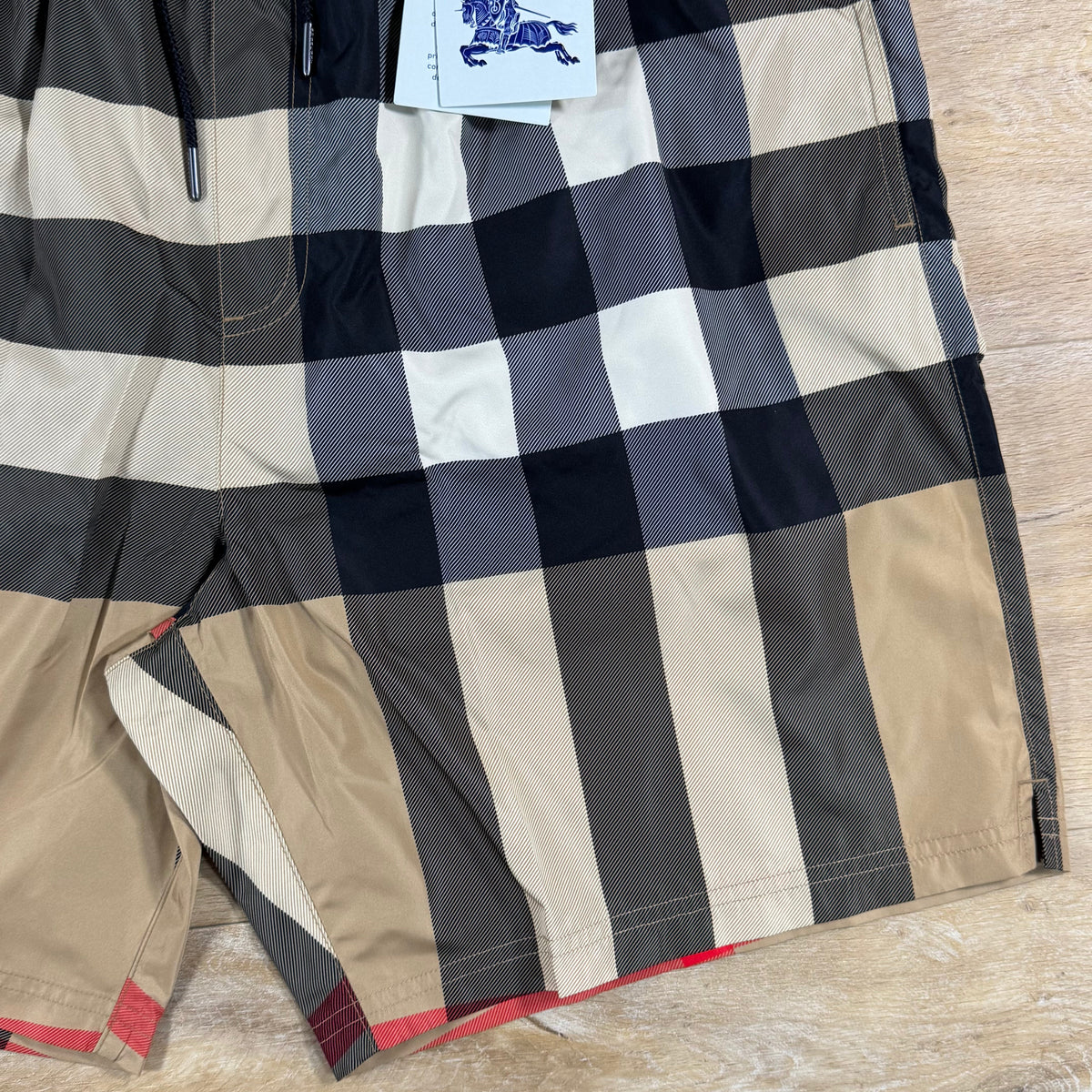 Burberry Check Swim Shorts in Archive Beige