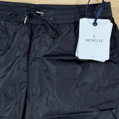 Moncler Tricolor Logo Patch Swim Shorts in Black