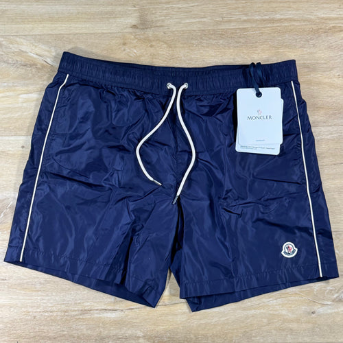 Moncler Logo Swim Shorts in Navy