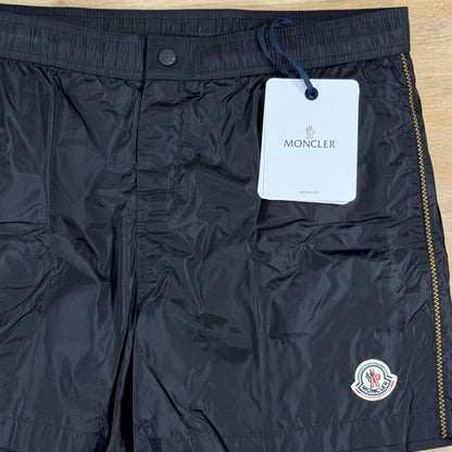 Moncler Logo Swim Shorts in Black