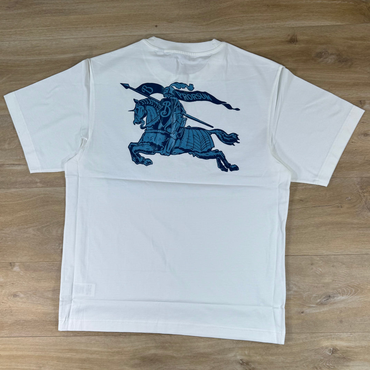 Burberry Heritage Logo Cotton T-Shirt in Chalk White
