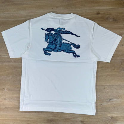 Burberry Heritage Logo Cotton T-Shirt in Chalk White