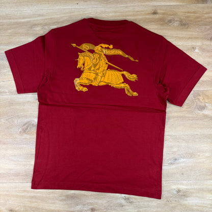 Burberry Heritage Logo Cotton T-Shirt in Auburn Brown