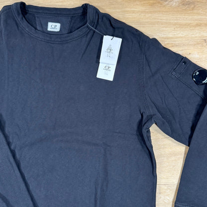 C.P. Company Malfile Fleece Lens Crewneck Sweatshirt in Black