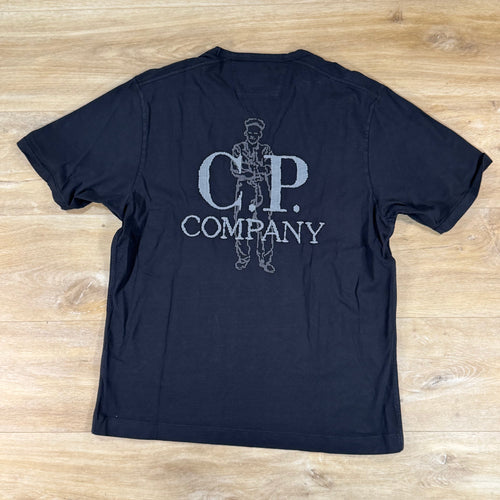 C.P. Company 1020 Jersey Embroidery T-Shirt in Black