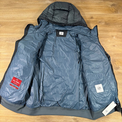 C.P. Company D.D. Shell Hooded Lens Down Jacket in Orion Blue