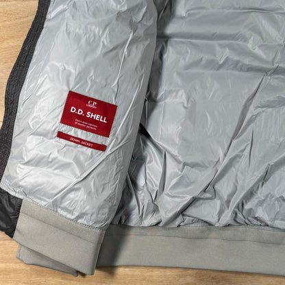 C.P. Company D.D. Shell Hooded Lens Down Jacket in Flint Grey