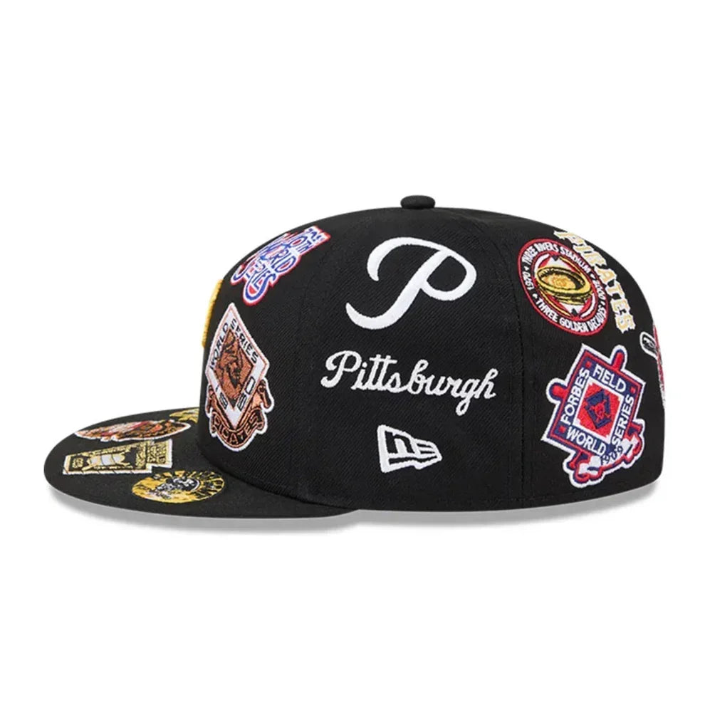 New Era Pittsburgh Pirates All Over 59FIFTY Fitted Hat- Black