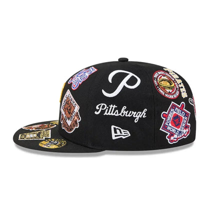 New Era Pittsburgh Pirates All Over 59FIFTY Fitted Hat- Black