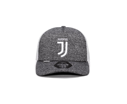 FI COLLECTIONS JUVENTUS DRIBBLING TRUCKER SNAPBACK HAT-GREY/WHITE