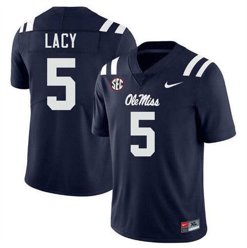 Kewan Lacy Ole Miss Rebels Jersey - Navy