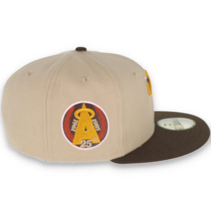 New Era California Angels 25TH ANNIVERSARY 59FIFTY FITTED HAT-CAMEL/BURNT WOOD