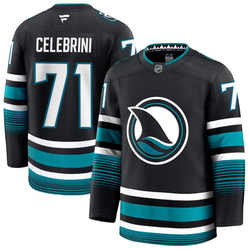 Macklin Celebrini San Jose Sharks Alternate Premium Jersey - Black