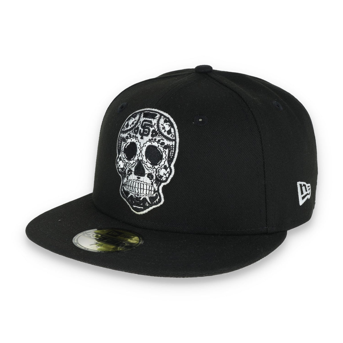 NEW ERA SAN FRANCISCO GIANTS SUGAR SKULL 59FIFTY FITTED HAT-BLACK/WHITE