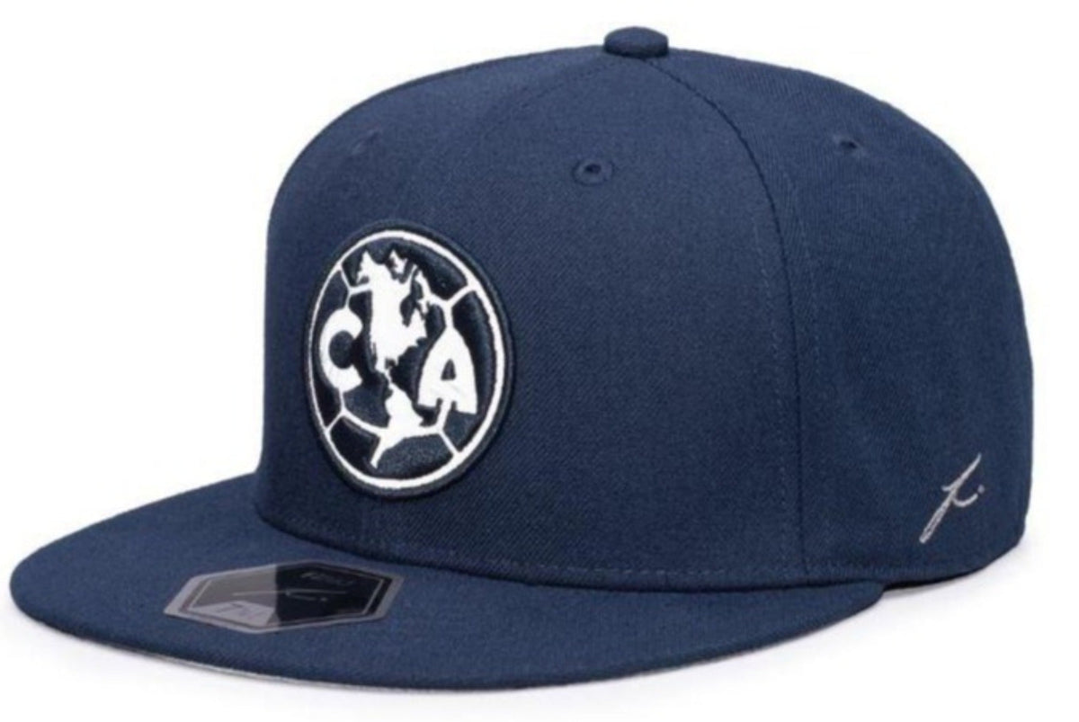 FI COLLECTION CLUB AMERICA BRAVEHEART FITTED HAT-NAVY