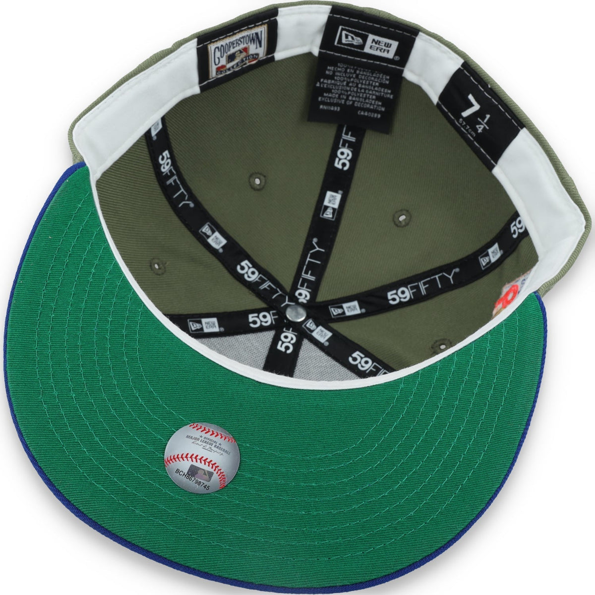 New Era Los Angeles Dodgers 60th Anniversary Side Patch 59FIFTY Fitted Hat- Olive Green