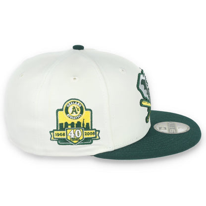 New Era Oakland Athletics 40th Anniversary Patch 59FIFTY Fitted Ivory Hat
