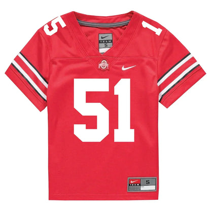 Luke Montgomery Ohio State Buckeyes Jersey – Red