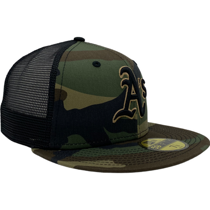 New Era 59Fifty Oakland Athletics TRUCKER WOOD CAP- CAMO