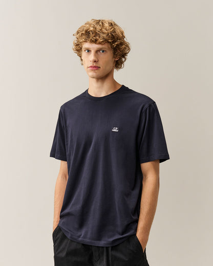 C.P. Company 30/1 Jersey Logo Patch T-Shirt in Navy