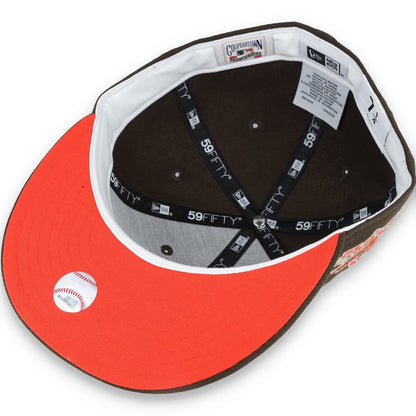 New Era San Francisco Giants 1989 Battle Of The Bay Side Patch 59FIFTY Fitted-Walnut/Orange