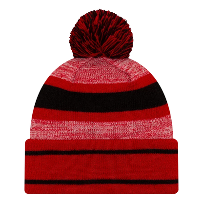New Era San Francisco 49ers Men's Cuffed Pom Knit - Red/Black