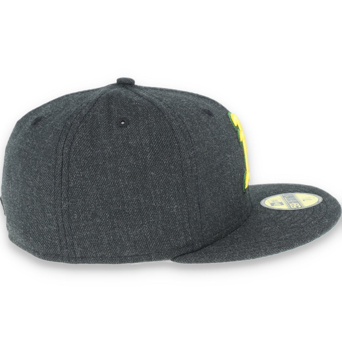 New Era 59Fifty Oakland Athletics CAP -BLACK HEATHER GOLD/ DARK GREEN