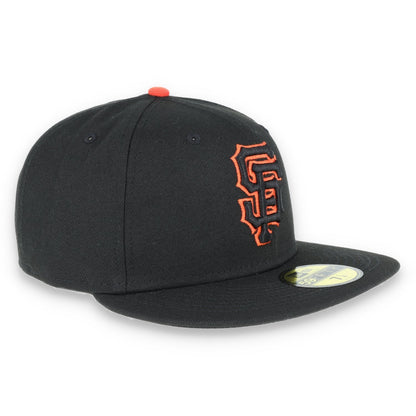 New Era San Francisco Giants Script BacK 59Fifty Fitted Hat - Black