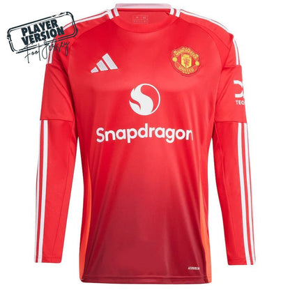 Manchester United Jugador Titular Camiseta 2024/2025 Long Sleeve