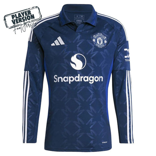 Manchester United Jugador Visitante Camiseta 2024/2025 Long Sleeve