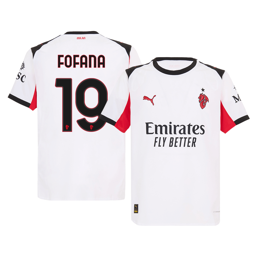 FOFANA #19 Mens AC Milan Away Jersey 2025/26 - Player Version (Slim Fit)