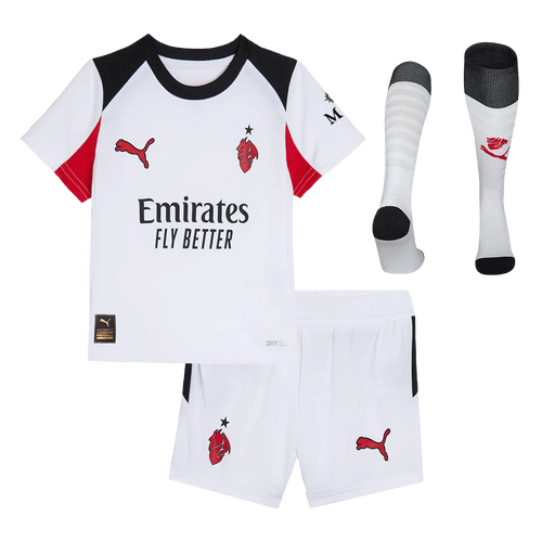 Kids AC Milan Away Full Kit 2025/26