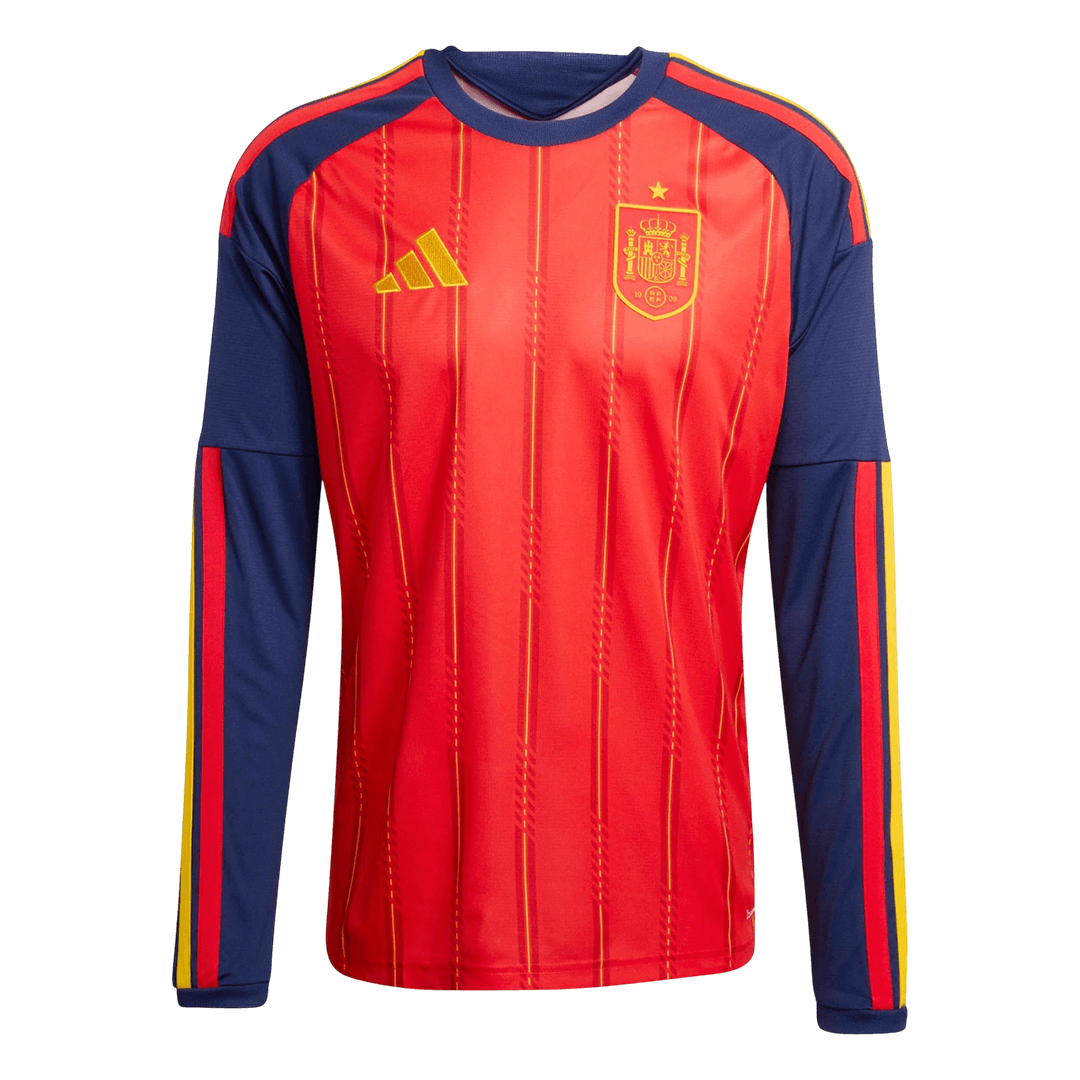 Mens Spain World Cup Home Long Sleeve Jersey 2026