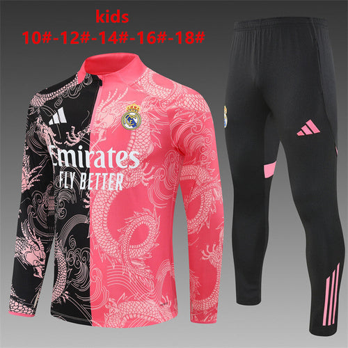 Kids Real Madrid Training Tracksuits 25/26 Football Kit Soccer Jersey