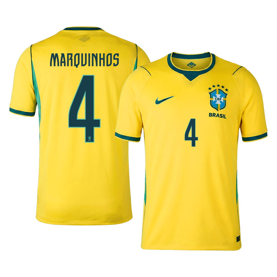 MARQUINHOS #4 Mens Brazil World Cup Home Jersey 2026 [PREMIUM]