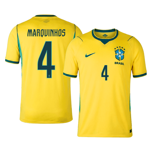 MARQUINHOS #4 Mens Brazil World Cup Home Jersey 2026 [PREMIUM]