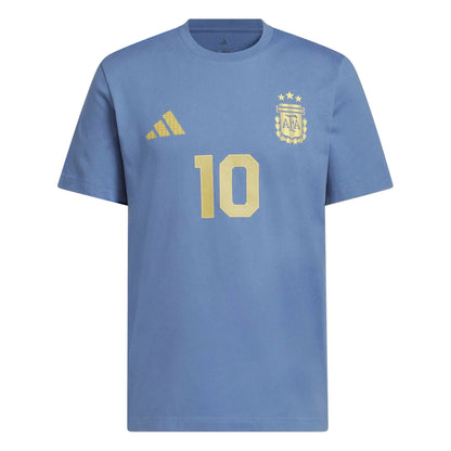 adidas 2026 Argentina Men's Messi Name And Number Tee