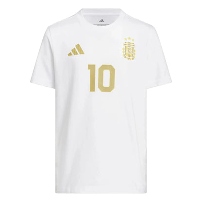 adidas 2026 Argentina Youth Messi Name And Number Tee